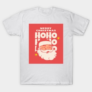 Retro Vintage Pink Santa Claus T-Shirt